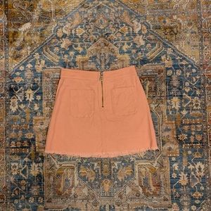 Madewell Pink Utility Zip-up Skirt